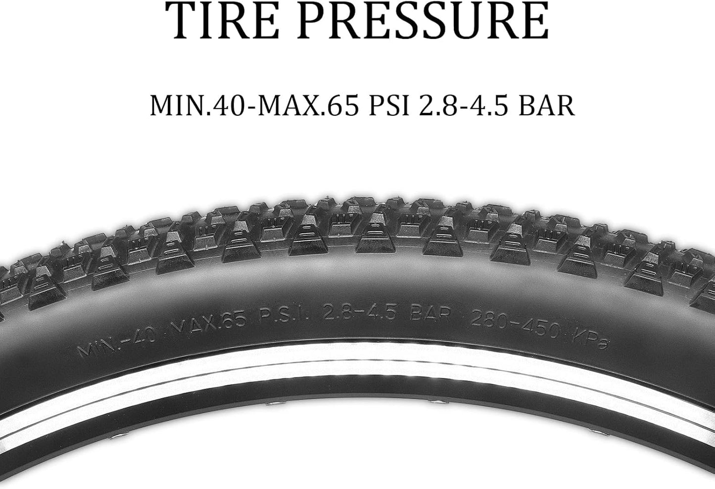 Hycline 2-Pack Mountain Bike Tires Set: 20/24/26/27.5-inch Folding Replacement Puncture-Resistant Bicycle Tires and Pair 20/24/26/27.5-inch Inner Tubes with Tire Levers for MTB Off-Road Bike