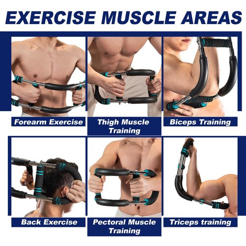 Pro-Grade Twister Arm Trainer- 60-110lb Adjustable Arm Chest Exerciser for Men,Portable Spring Resistance Chest Workout Equipment,Power Twister Bar with Anti-Slip Grips for Home Gym Strength Training