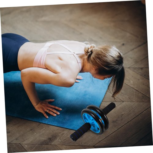 Abaodam Home Abdominal Exercise Roller Silent Two Wheel Equipment for Core Strength Training for Men Women Promotes Fat Burning
