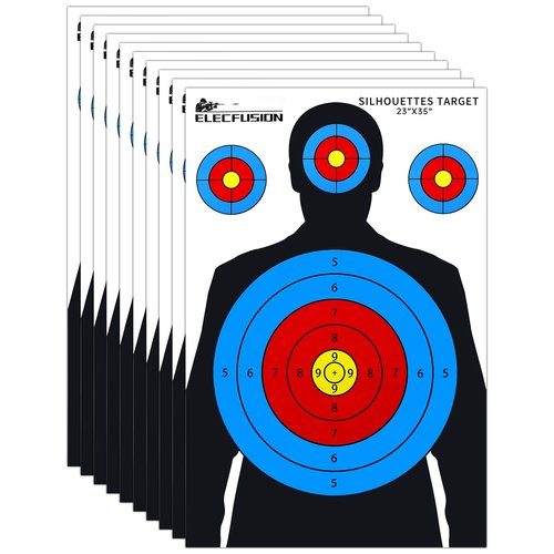 Silhouette Shooting Targets, 25 Pack 23X35 inch Paper Targets for Shooting Range, Suitable for Rifles, Pistols, Airsoft Guns, BB Guns