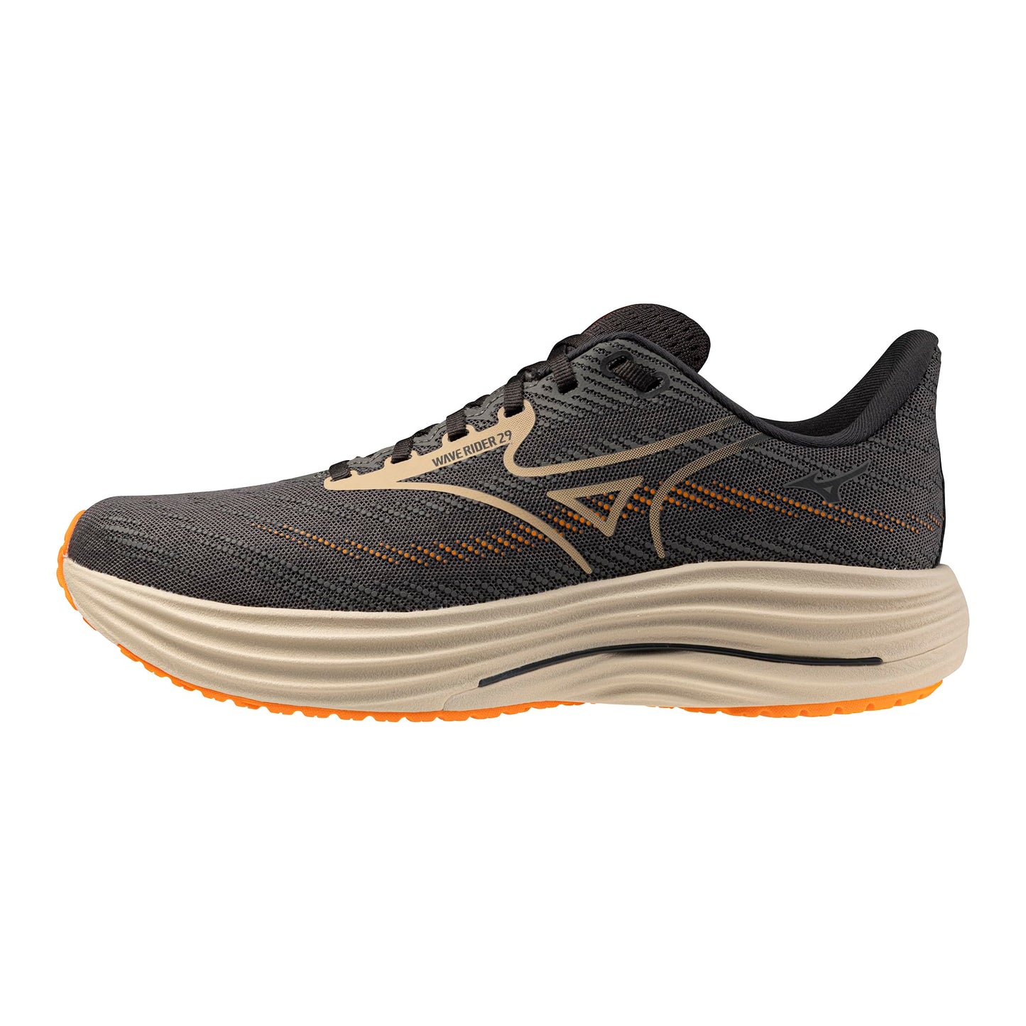 Mizuno Men's Wave Rider 29 Running Shoe, Neutral Road-Trail Shoe,Quiet Shade-Summer Sand, US Mens 10.5