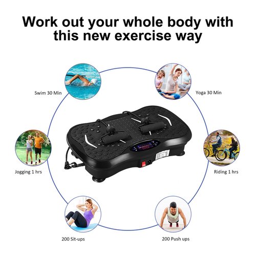 Vibration Plate Exercise Machine Equipment for Full Body at Home Fitness Workout Platform Women Men Weight Loss ab Leg Step Reformer Board Gym Set
