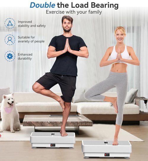 POWET Vibration Plate Exercise Machine for Weight Loss, Woukout & Lymphatic Drainage – Whole Body Vibrating with 99 Speed Levels & 5 Pre-Set Modes – Supports Up to 400lbs, Ideal for Home Use