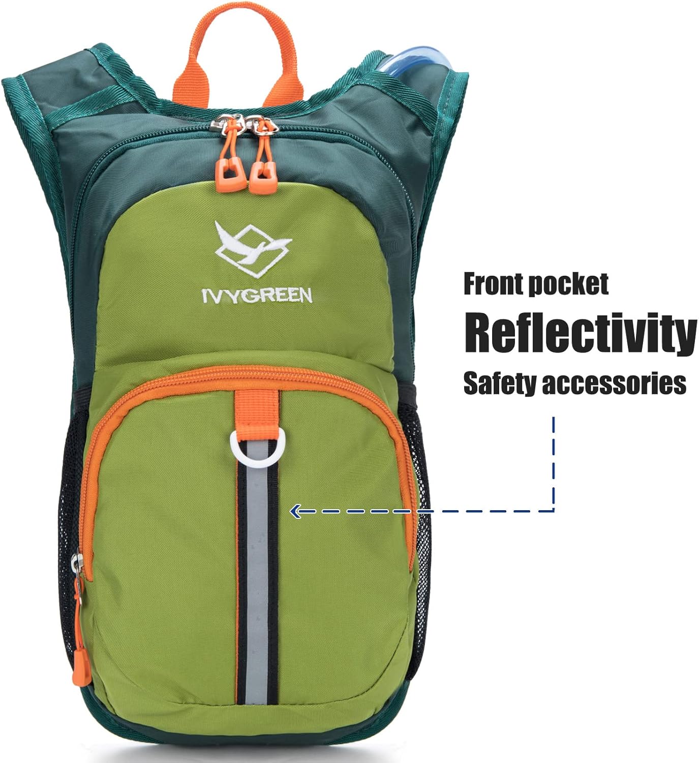 Ivygreen Kids Hydration Backpack, Hiking Backpack for Boys or Girls with 1.5L Water Bladder