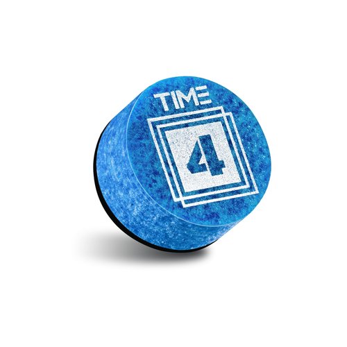 RHINO TIME Billiard Pool Cue Tip - 14mm/ Blue/Hardness: TIME 5 Hard/Pack 1