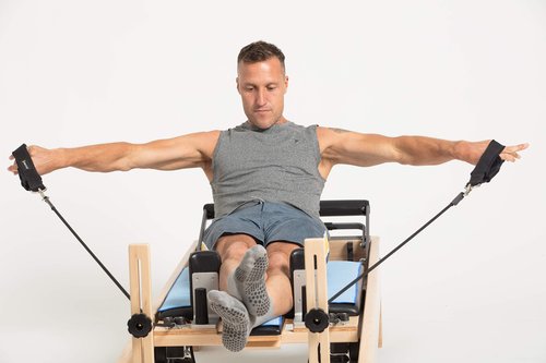 Salt & Honey Non-Slip Pilates Reformer Mat Towel (Blue)