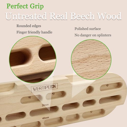 VERTIPEAK Climbing Hangboard,Rock Climbing Fingerboard Perfect for Boulder Training,Climbing Training and Pull-ups