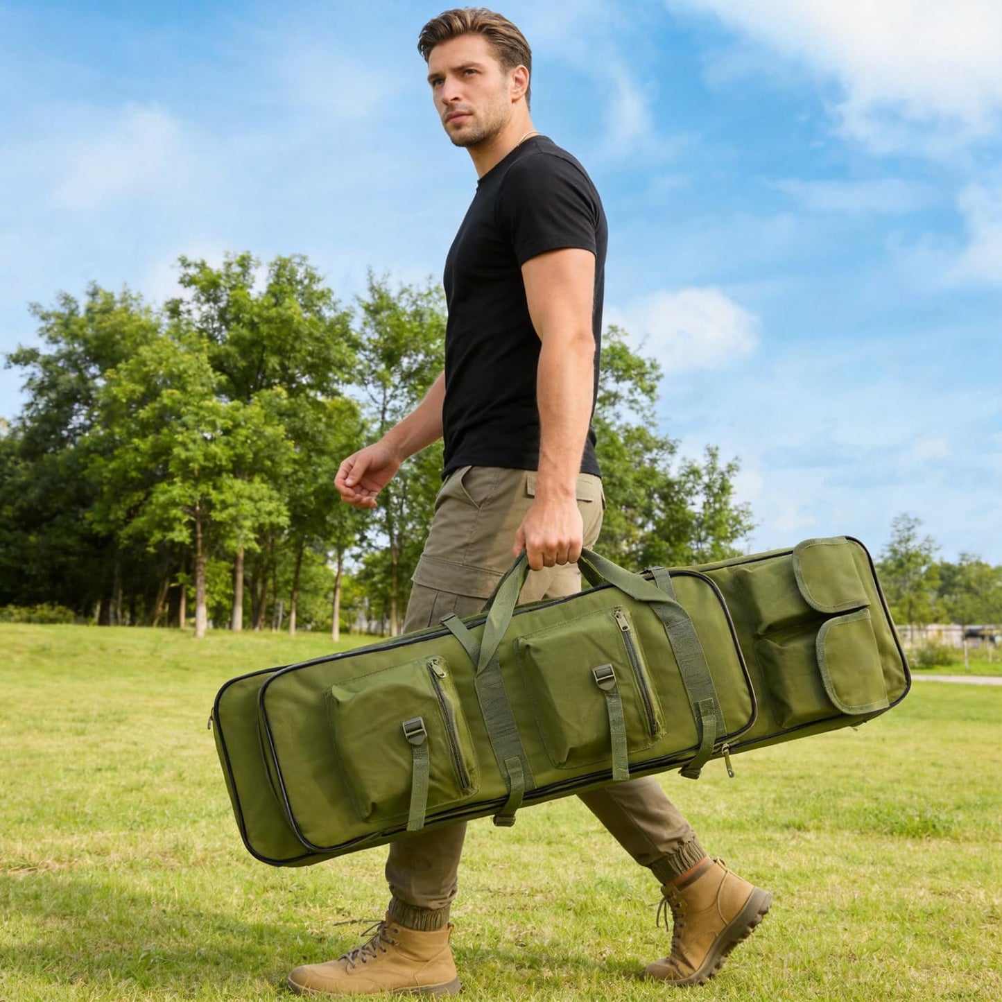 RUBY.Q 32" Bag, Portable Green Case for Storage and Transportation