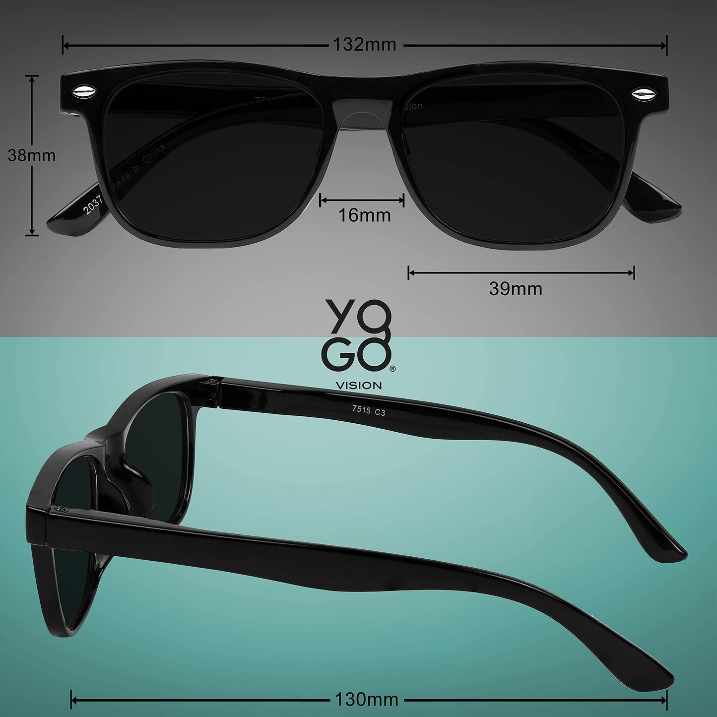 Yogo Vision Kids Sunglasses Polarized Frame Sunglasses for Kids Boys Girls (3 Pack Age 3-10)