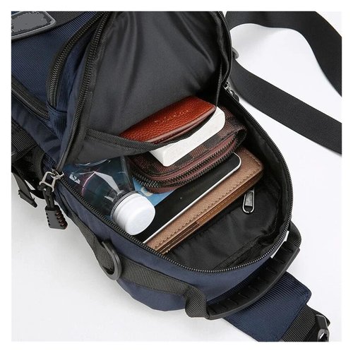 YYTDNGW Travel Fishing Chest Pack Climbing Hunting Fishing Hiking Nylon 3P Backpack(Black)