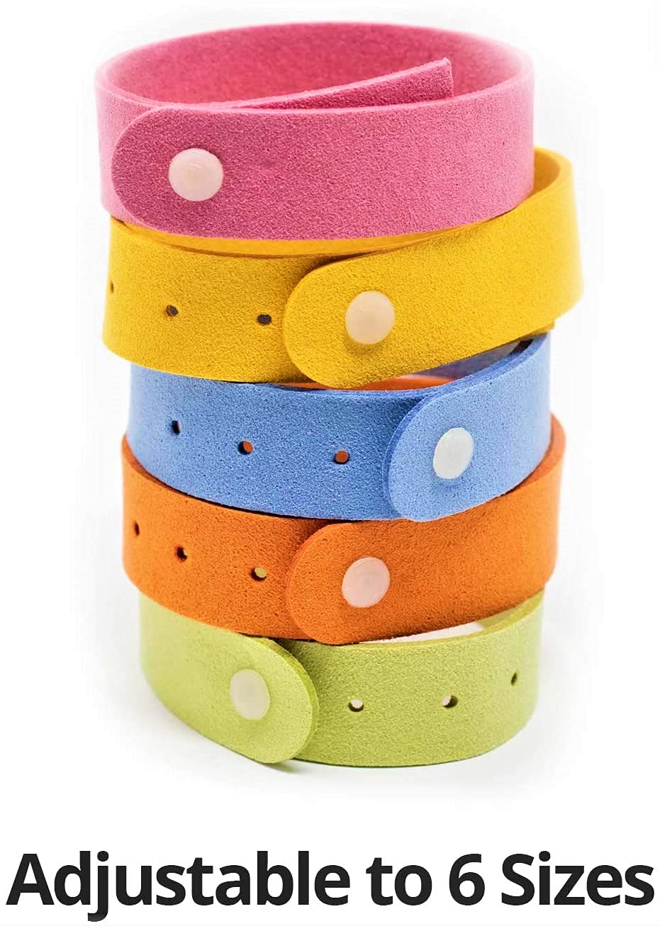 RiptGear Mosquito Bracelets - 15 Pack of Mosquito Bracelets for Kids and Adults, Insect Bracelet, Citronella Wristband - DEET Free Mosquito Wristbands, Camping Accessories