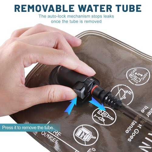 CHERAINTI Hydration Bladder 2 Pack, 2L Water Bladder for Hiking Backpack, BPA Free Water Reservoir Bag Pouch for Adult Kids, Military Leak Proof Hydration Pack Replacement for Running Cycling Climbing