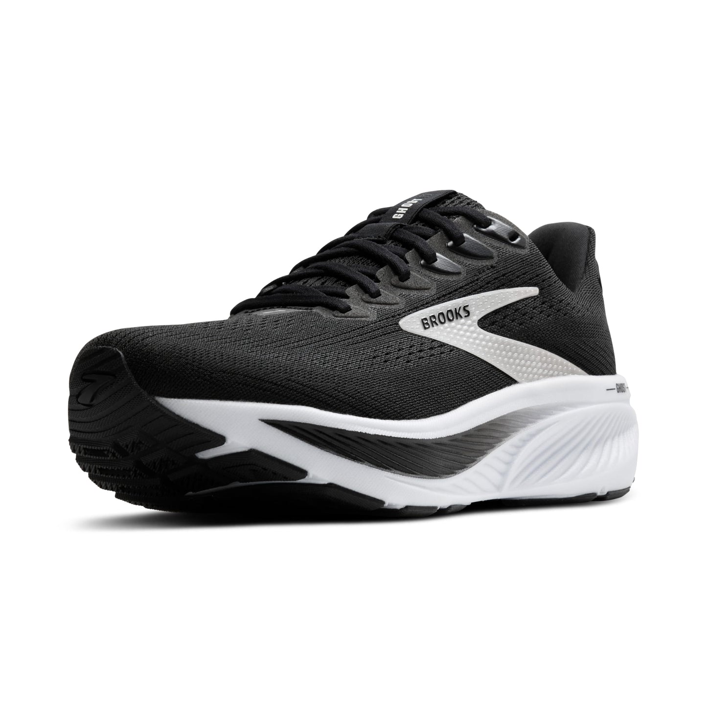 Brooks Women’s Ghost 17 Neutral Running Shoe - Black/Grey/White - 5 Medium
