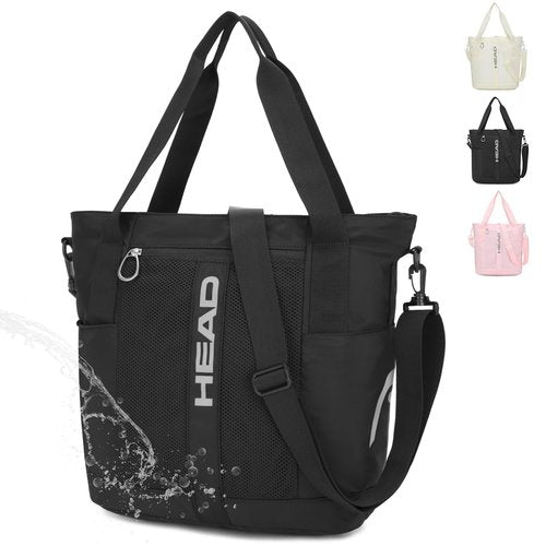 HEAD Waterproof Tote Bag Crossbody Bag with Detachable Shoulder Strap, Women’s Handbags Casual Shoulder Bags Fits 15.6 Inch Laptop, Lightweight Top Handle Satchel for Shopping/College/Travel/Work