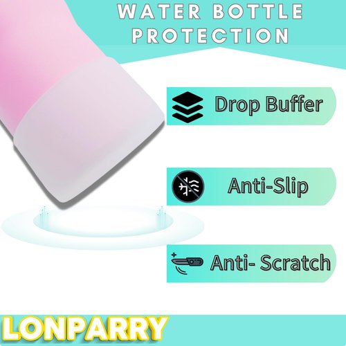 LONPARRY 2-Pack Silicone Boot for Stanley 40 30 oz Quencher Adventure Tumbler, IceFlow 30 20 oz, Stanley Cup Protector Accessories Clear