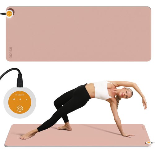 Heating Yoga Mat, Adjustable Temperature Heating Floor Mat, Foot Warmer, Winter Safe Heating Carpet, Suitable for Keeping Warm During Yoga, Pilates, Sports, and Home Office