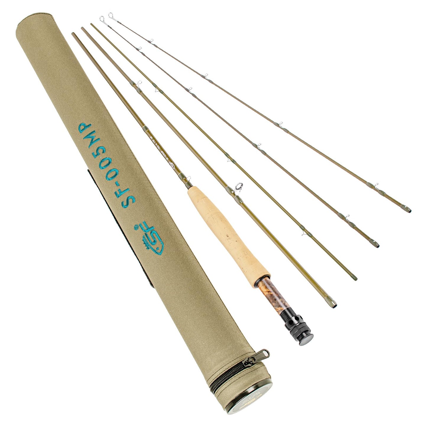 SF SF-005MP 7 FT 6 Inch 3wt-4 Sections Fly Fishing Rod Advance Multi-Purpose Freshwater Fly Rod IM8 Carbon Fiber with Carrying Tube and Extra Rod Tip Section Medium-Fast Action