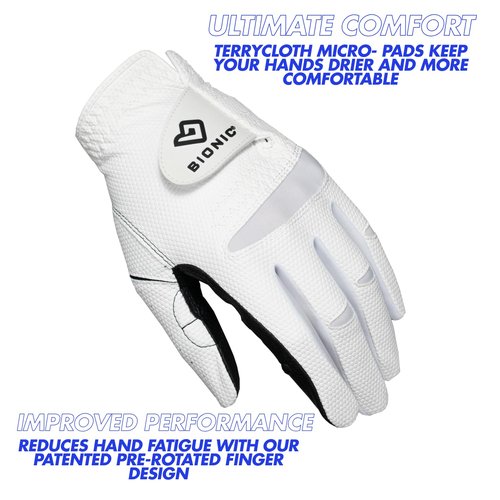 Bionic Men's RelaxGrip 2.0 Golf Glove, 2.0 DX, Left Hand, Large