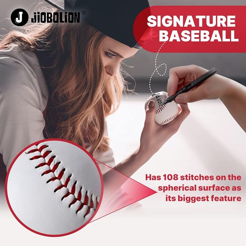9-Inch Baseballs, Leather-Covered Training Ball, 108 Stitches, 5 oz, 1 Ball, 435 Grams