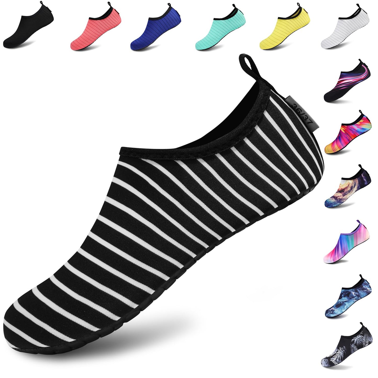 VIFUUR Water Sports Unisex Shoes BlackStripes - 11-12 W US / 9.5-10.5 M US (42-43)