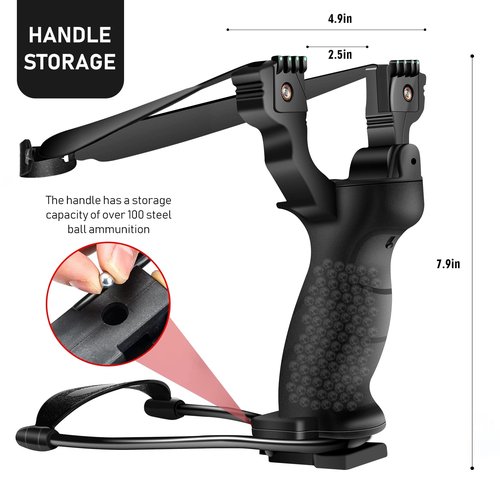 DADONFANG Laser Slingshot Set - Wrist Slingshots for Adults with 200 Ammo and Extra Sling Shot Bands, Suitable for Hunting, Shooting Practice and Fans of Wrist Slingshot
