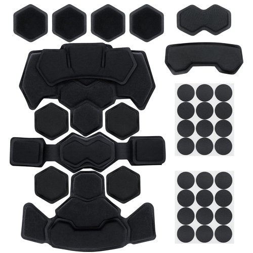 AOUTACC Tactical Airsoft Helmet Padding,Helmet Replacement Memory Foam Padding Kits Set,Protective Cushion Buffer Pad for Fast MT MICH IBH AF ACH Helmet (Fourth Generation,BK)