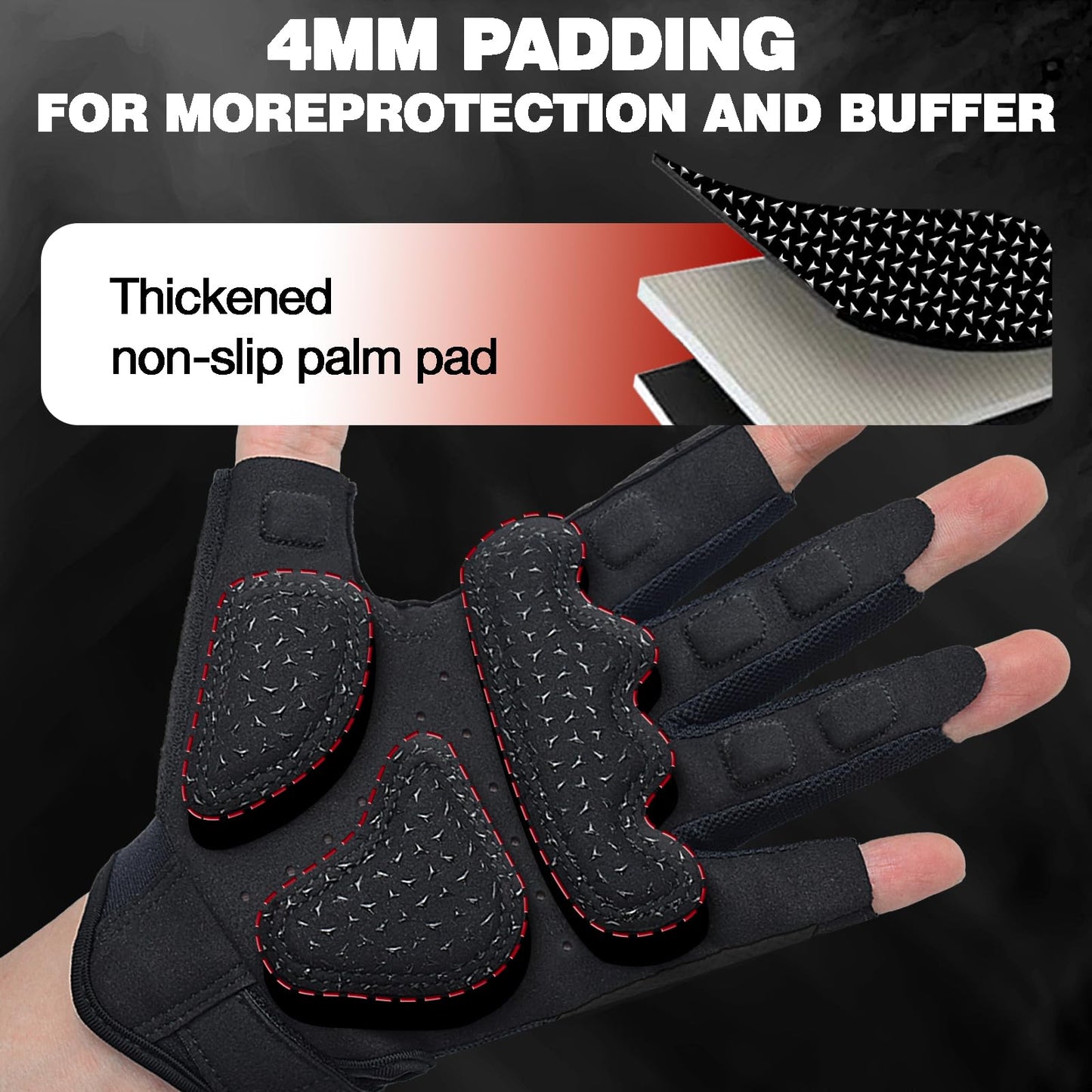 Seektop Breathable Workout Gloves Full Palm Protection for Women & Men