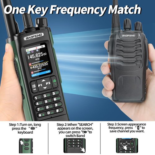 BAOFENG UV-32 Ham Radio Long Range 10W Rechargeable Walkie Talkies UV32 5RM K5 Handheld Two Way Radio NOAA Weather Radio with GPS,APP Programming,Copy Frequency,USB-C Charging for Survival Gear
