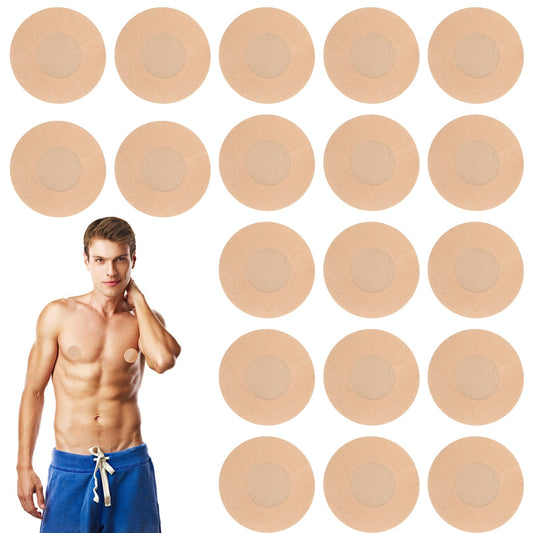 100 Pairs(200Pcs) Nipple Covers for Men – Ultra-Stick Pasties for Marathon & Sports,No-Show Mens Nipple Guard Tape Anti-Chafing Invisible Protectors – Stay Comfortable During Intense Workouts