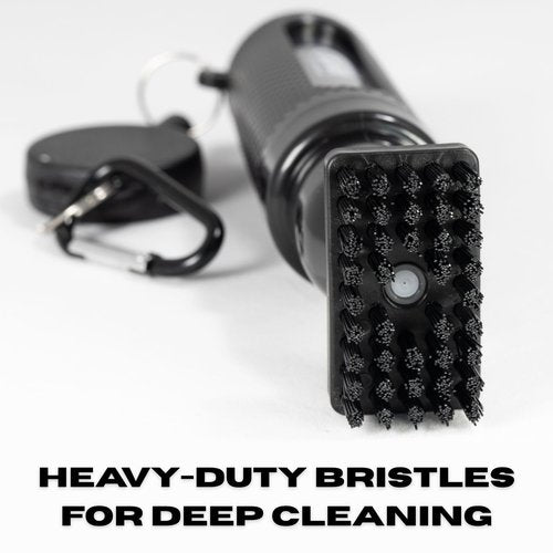 HODL 21 Mud Slayer Golf Club Cleaning Brush with Fine Mist Spray, Leak-Proof Viewing Window & Retractable Clip – Dual Bristle Head, Ergonomic Handle – Must-Have Golf Accessories for Men & Women