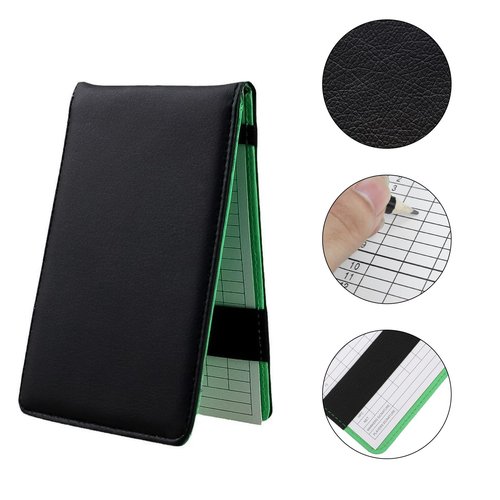 Customizable Leather Golf Scorecard Holder and Yardage Book Cover - Elegant Design with 5 Included Scorecards - Perfect for Golf Enthusiasts and Personalized Game Organization