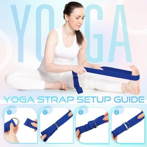 Silipull Set of 6 Pilates Ring and Ball Essentials Kit for Women 14" Circle Yoga Exercise Ball 5 Resistance Bands Stretching Workout at Home Pilates Equipment for Beginner Home Workouts(Blue)