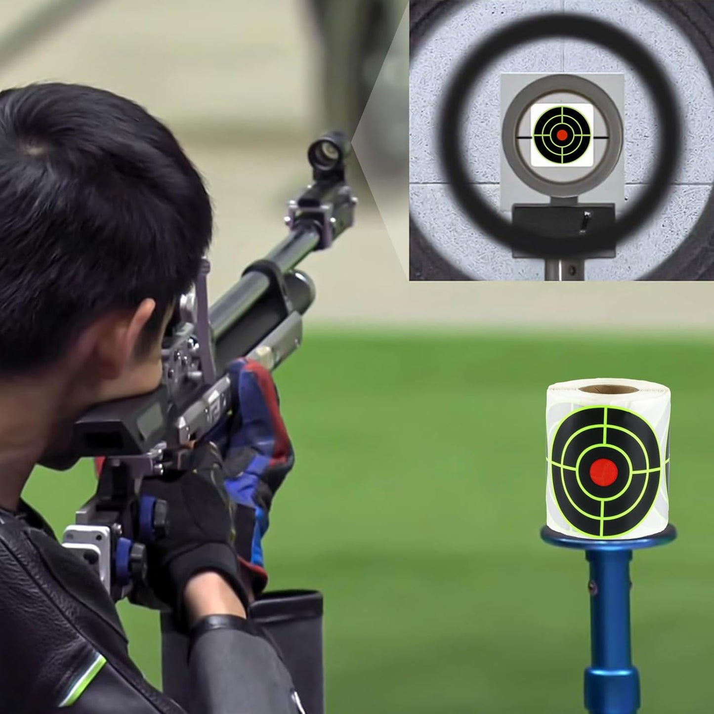 2Pcs 3 Inch Splatter Targets for Shooting Range Targets, 2 Roll/400 Pcs Splatter Target Stickers, Self Adhesive Reactive Paper Target Stickers for Archery Bow Shooting Practice