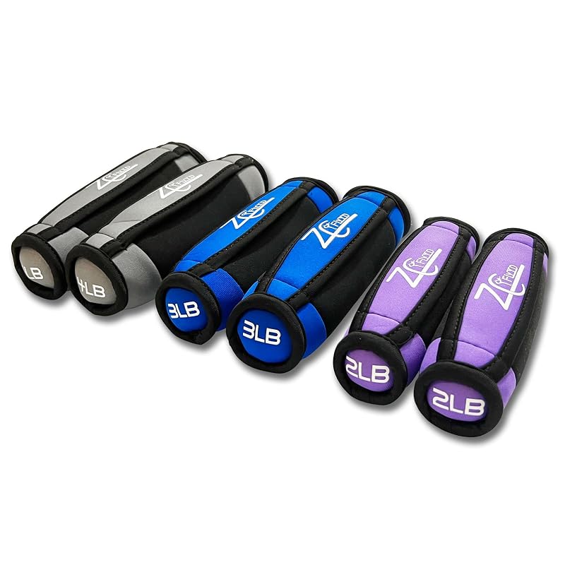 2-4 lb Soft Dumbbell Set with Straps — 6-Piece Hand Weights for Home Workout