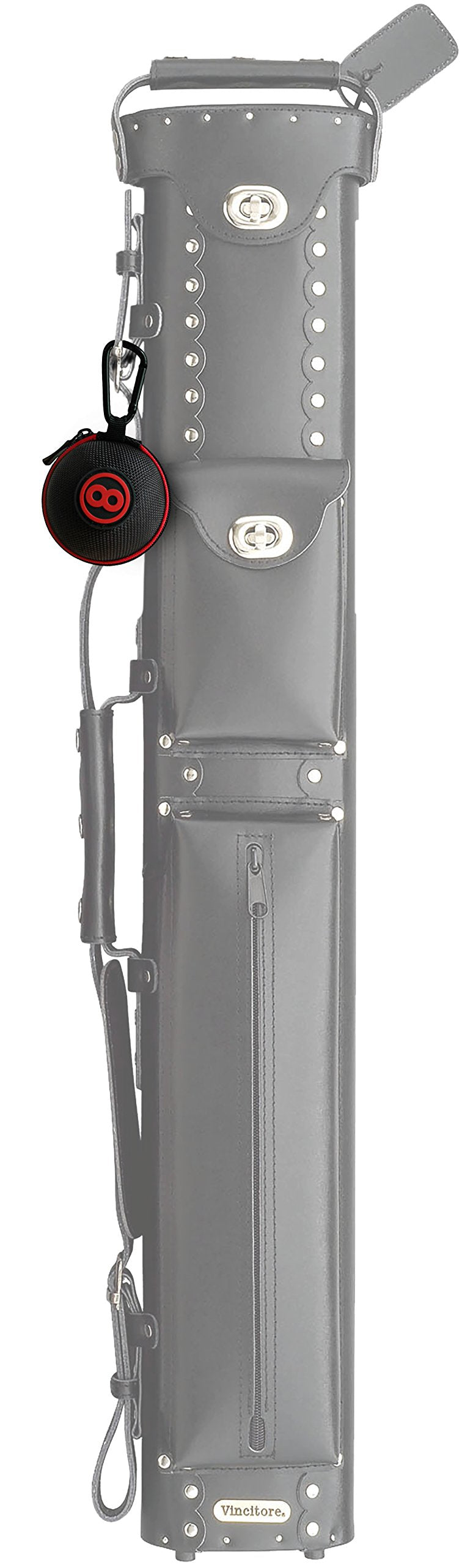 Ballsak - Clip-on Cue Ball Case, Cue Ball Bag for Attaching Cue Balls, Pool Balls, Billiard Balls, Training Balls to Your Cue Stick Bag New Extra-Strong Strap Design!