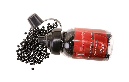 Hornady Black Plated .177 Caliber Steel BB Gun BBs (1500 Count)