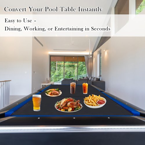 takor Billiard Pool Table Insert, Foam Pool Table Insert for Table Conversion, Convertible Dinning Table Insert, Table Cover (Black)