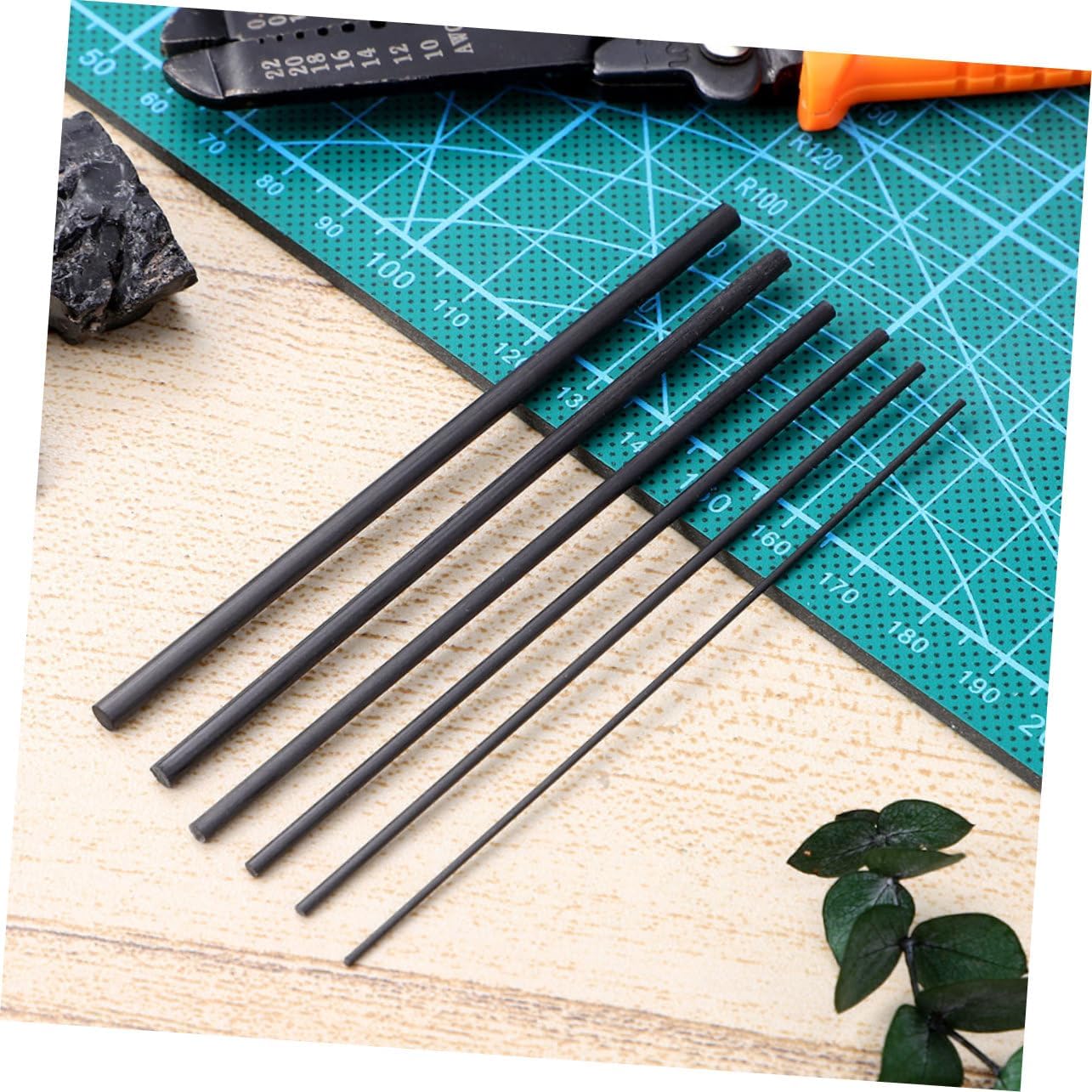 HANABASS Carbon Fiber Rod Repair Kit 12pcs Fishing Rod Tips Replacement Parts for Fly Fishing Stick Freshwater Saltwater Supplies