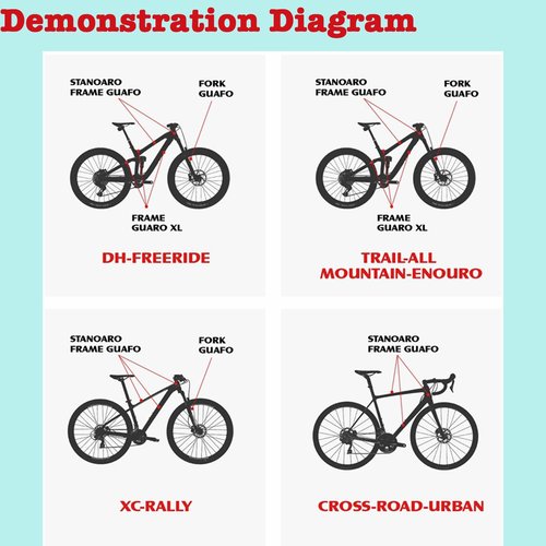 ENLEE Mountain Bike Frame Protector- Do Great at Protecting Your Bicycle Frame (Translucent/Warrior)