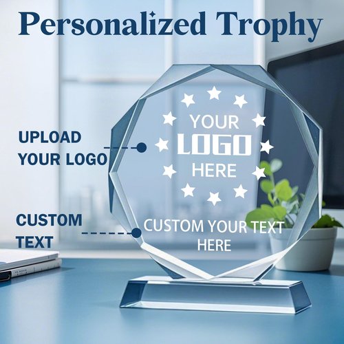 Personalized Crystal Trophy Award - Plaques Personalized Engraved - Coworker Gift, Employee Appreciation Gift, Anniversary Farewell Retirement Gift - Custom Employee Recognition Awards and Trophies