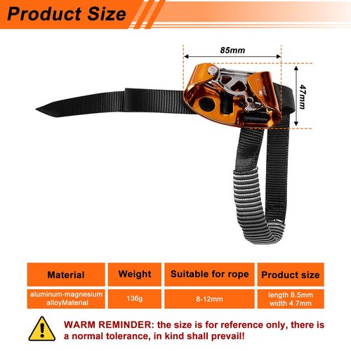 Foot Ascender for Climbing – Rope Ascender Device for Arborists & Rock Climbers