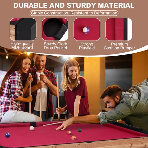 54" 2-in-1 Swivel Multi Game Table, Large Size Combo Game Table Set, Indoor and Outdoor Arcade Sports Table with Pool, Foosball for Family, Game Room, Kids, Adults