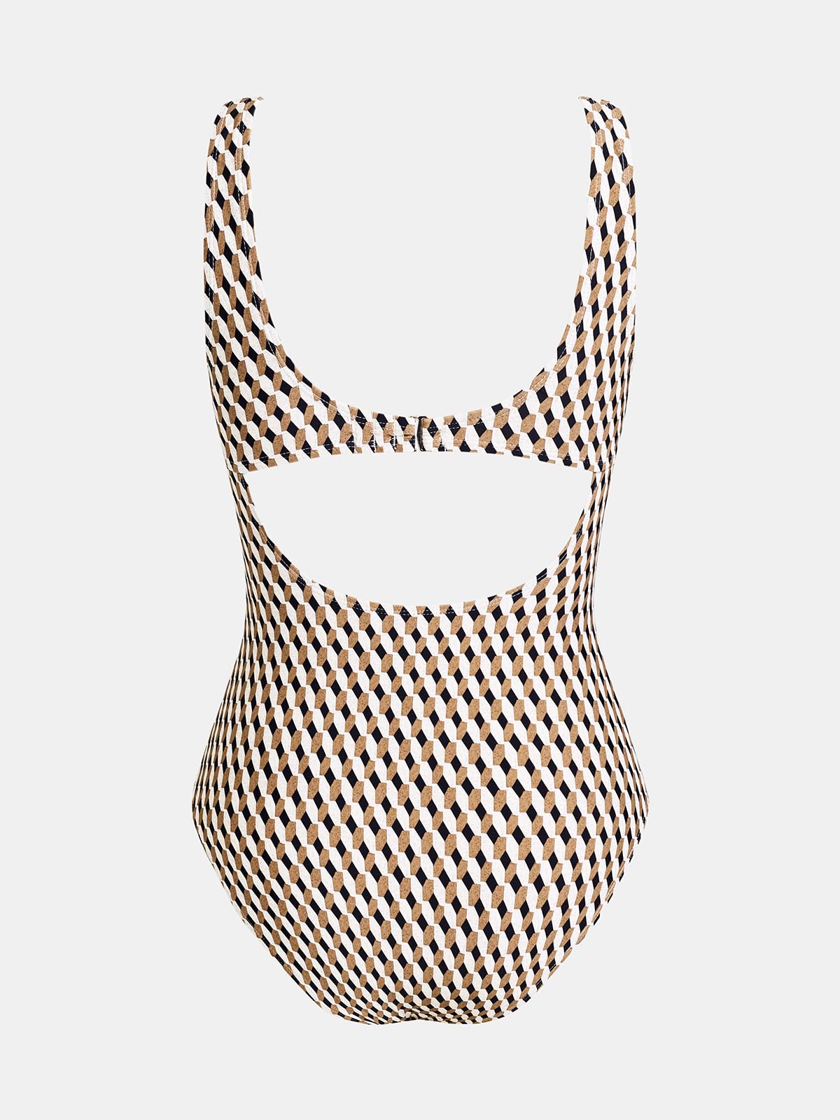 CUPSHE Women's One Piece Swimsuit Square Neck Bathing Suit Wide Straps Back Hook Cutout Ruched Swimwear