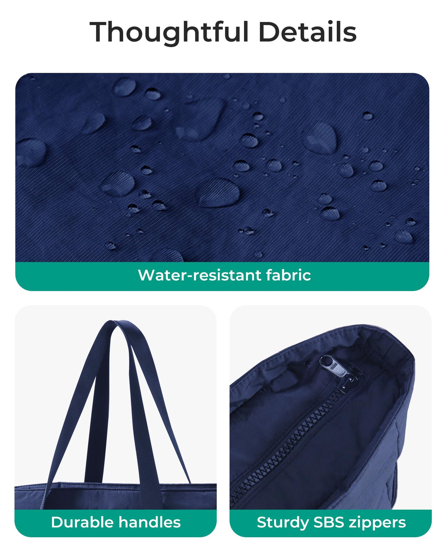BAGSMART Tote Bag for Women with Zipper, Gym Tote with Compartments, Laptop Work Tote Nurse Dance Yoga Bag for Sport, Travel