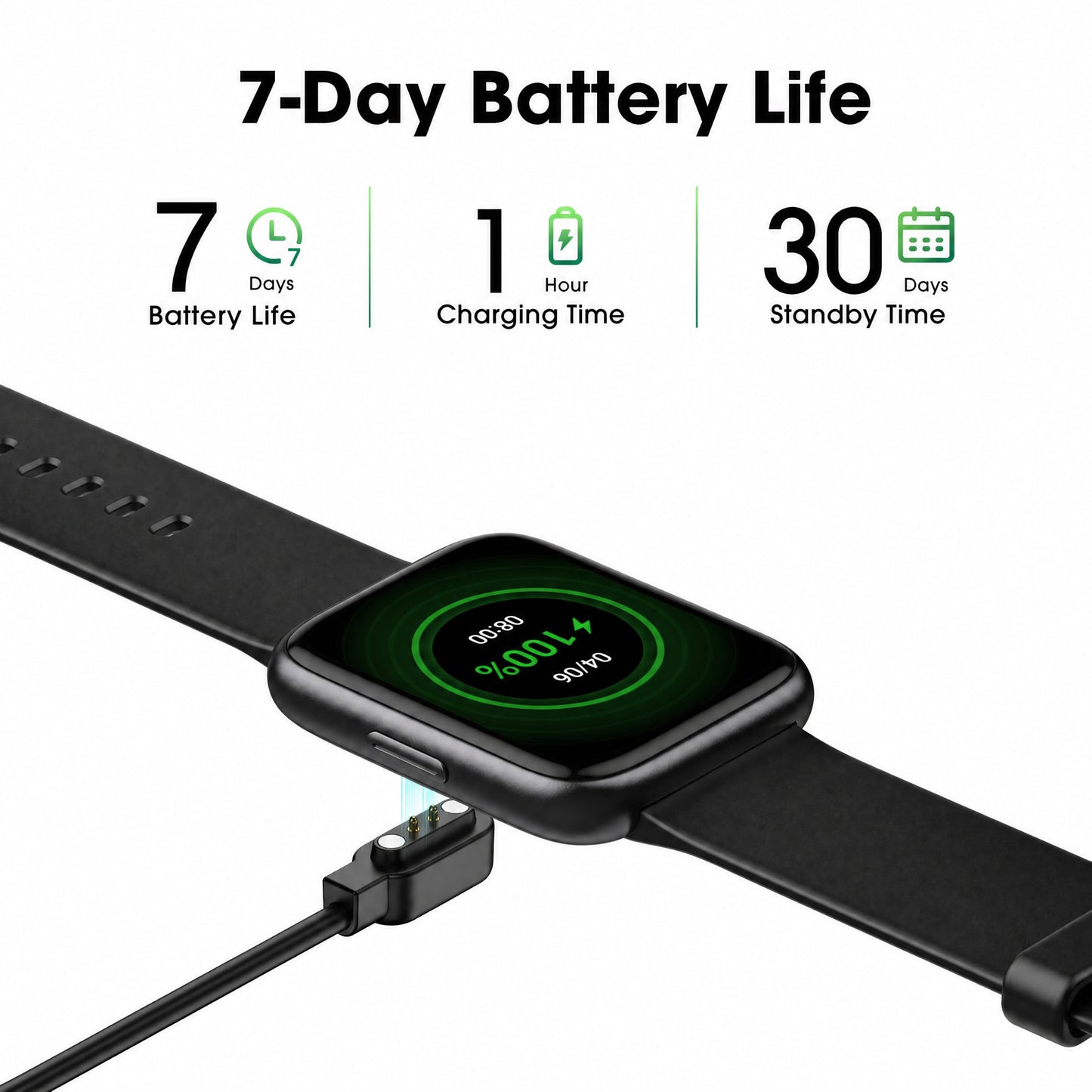 Senior Friendly Pedometer Watch, Fitness Tracker Waterproof Step Counter