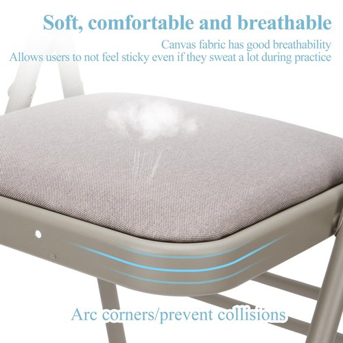 tonchean Yoga Auxiliary Chair with Lumbar Back Support Professional Thickened Foldable Balance Handstand Training Tool Abs & Core Strength Training for Seniors and Adults（Gray）