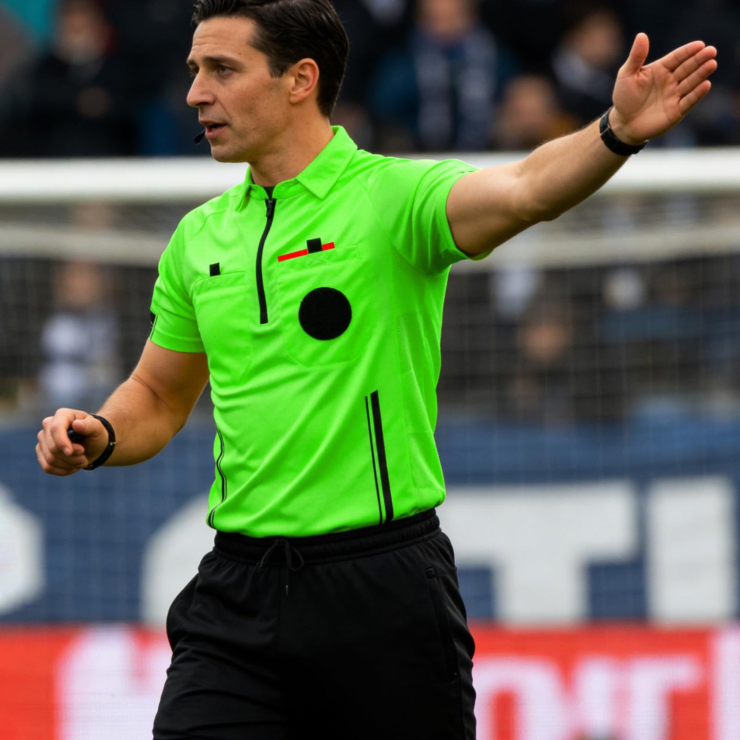 5Pcs Soccer Referee Shirt Jersey Kit Official Short Sleeve Ref Shirts Uniform Halloween Costume for Men & Women Green S