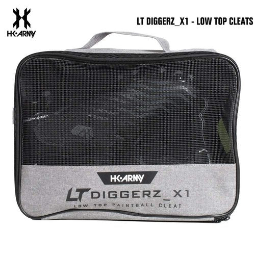 HK Army LT Diggerz_1 Low Top Paintball Cleats - Black/Grey - Size 12