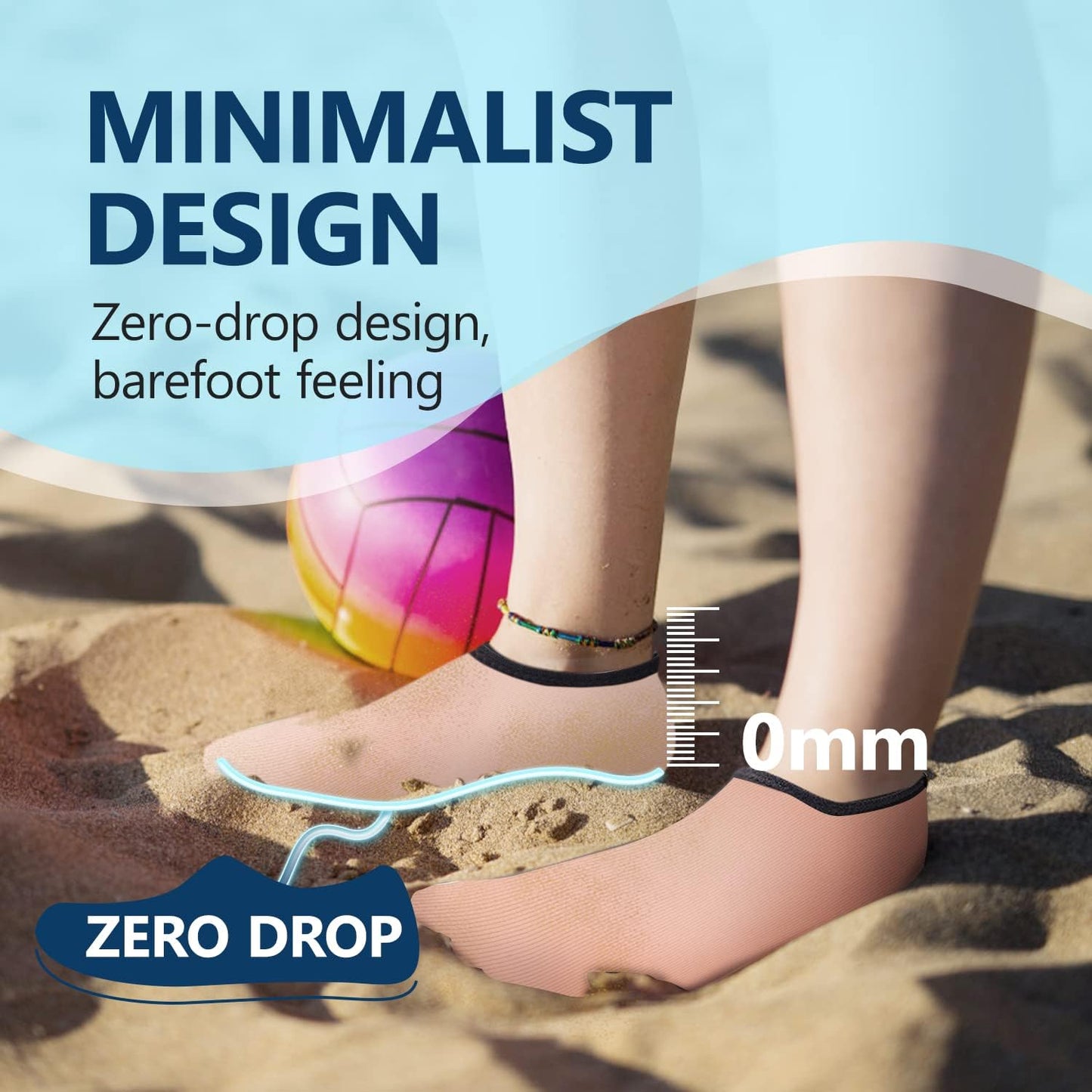JACKSHIBO Water Shoes for Women Men Swim Shoes Water Socks for Cruise Essentials Swimming Aqua Beach Pool Yoga Surf