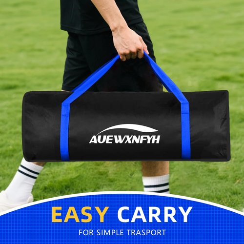 Portable Badminton Set Regulation Net- Easy Setup Steel Poles, 4 Rackets & 3 Shuttlecocks Ideal for Backyard Fun with Friends and Family from Kids to Adults - Includes Carry Bag